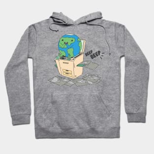 How Maps Are Made // Funny Globe on Copy Machine Hoodie